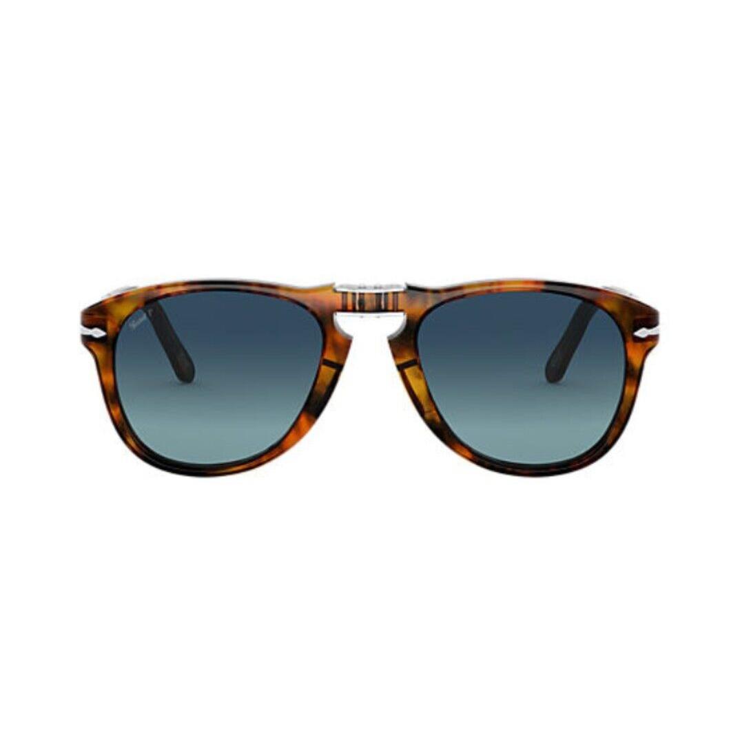 Persol Steve Mcqueen PO 0714SM Caffe/blue Shaded Folding 108/S3 Sunglasses - Frame: Caffe, Lens: Blue Shaded Folding