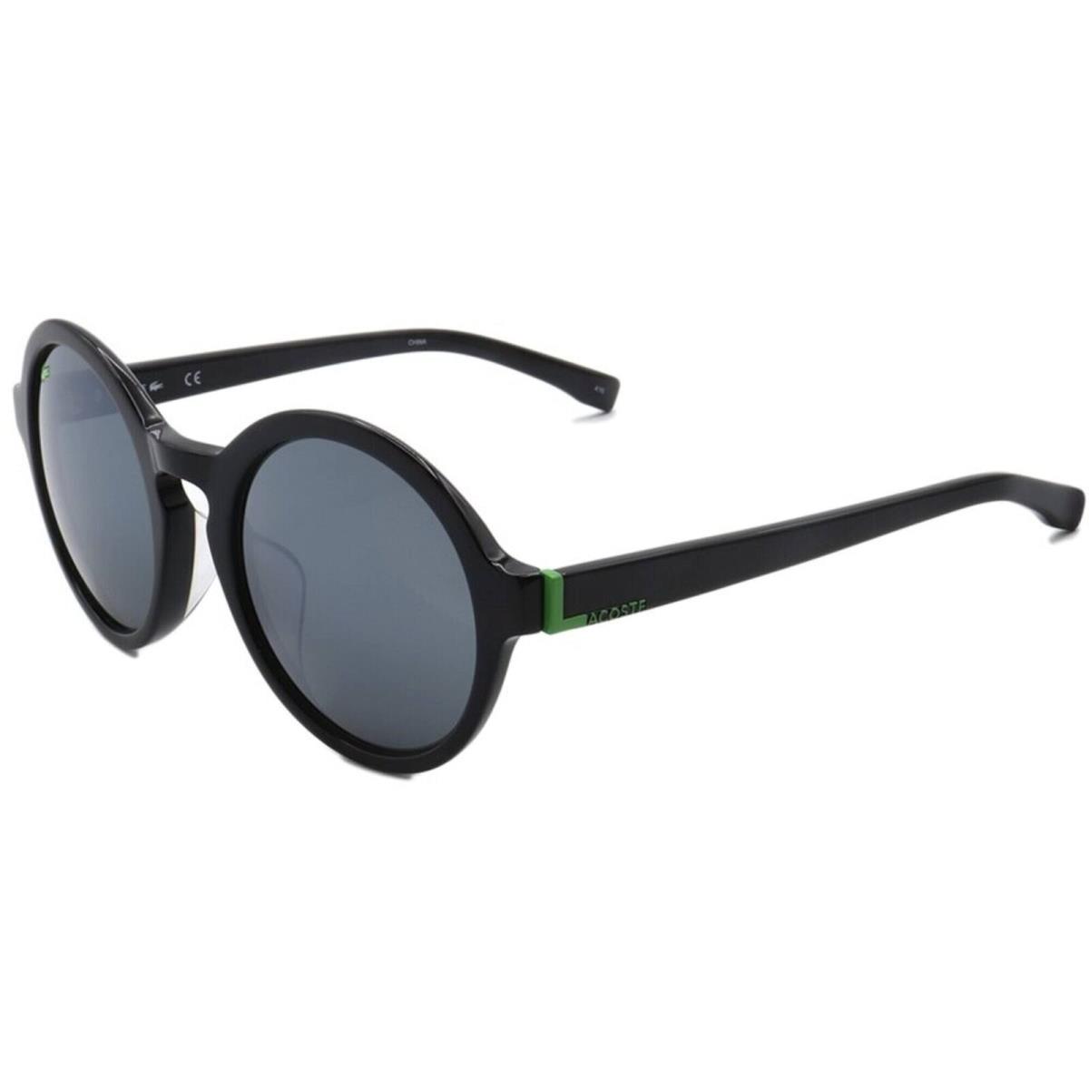 Lacoste Men`s Sunglasses Black Plastic Round Frame Grey Lens Lacoste L840SA 001