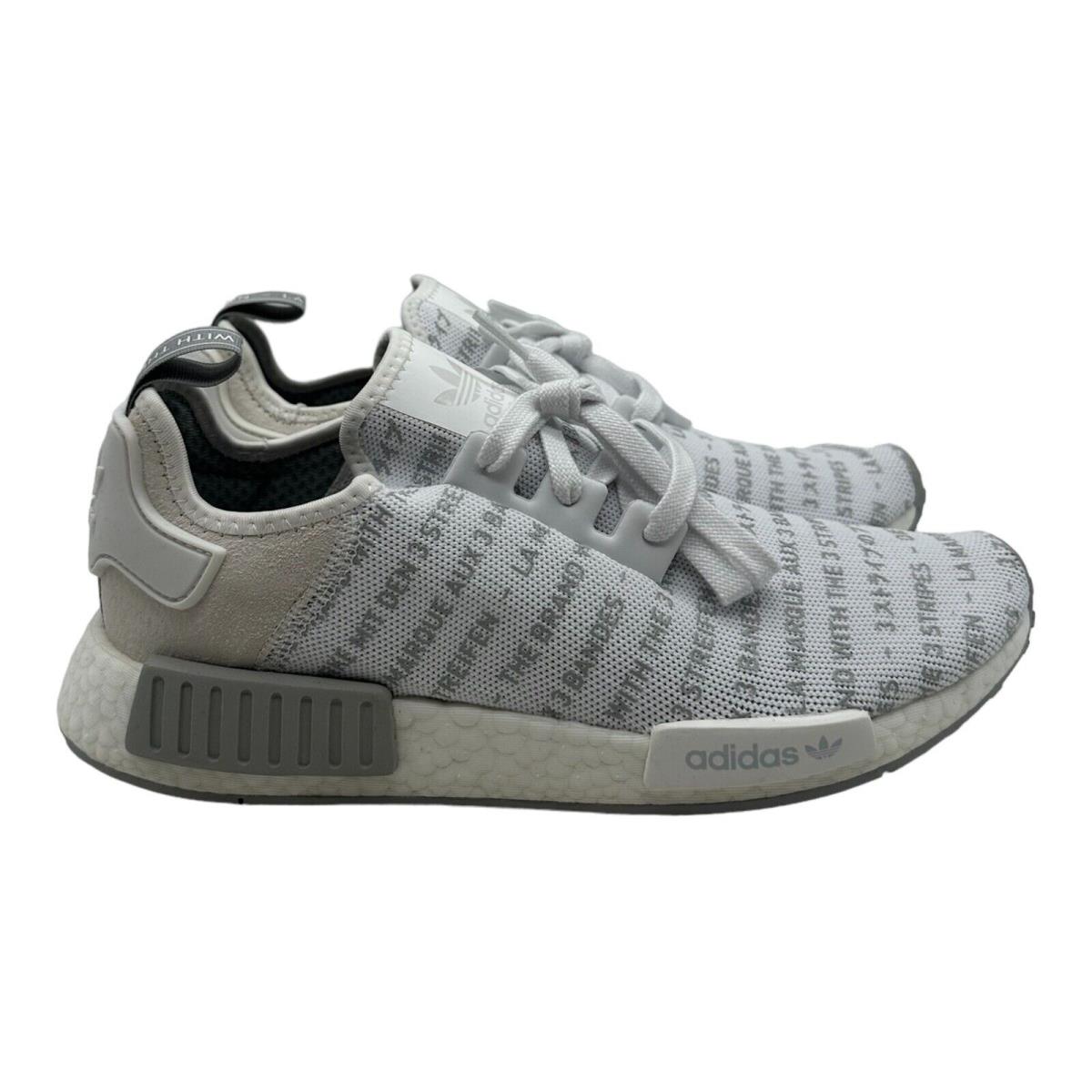 Adidas Nmd R1 Whiteout 3 Three Stripes S76518 Men`s Size 10 - White