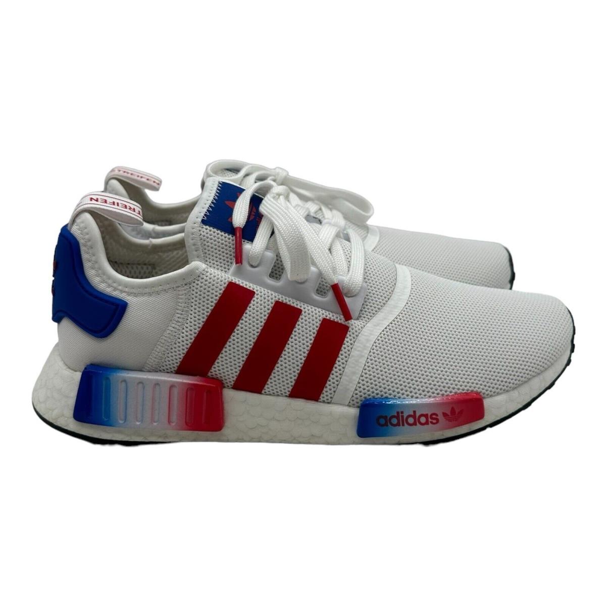 Adidas Nmd R1 Firecracker White Red Blue Men`s Shoes Size 10 EG5651 Patriotic - Multicolor