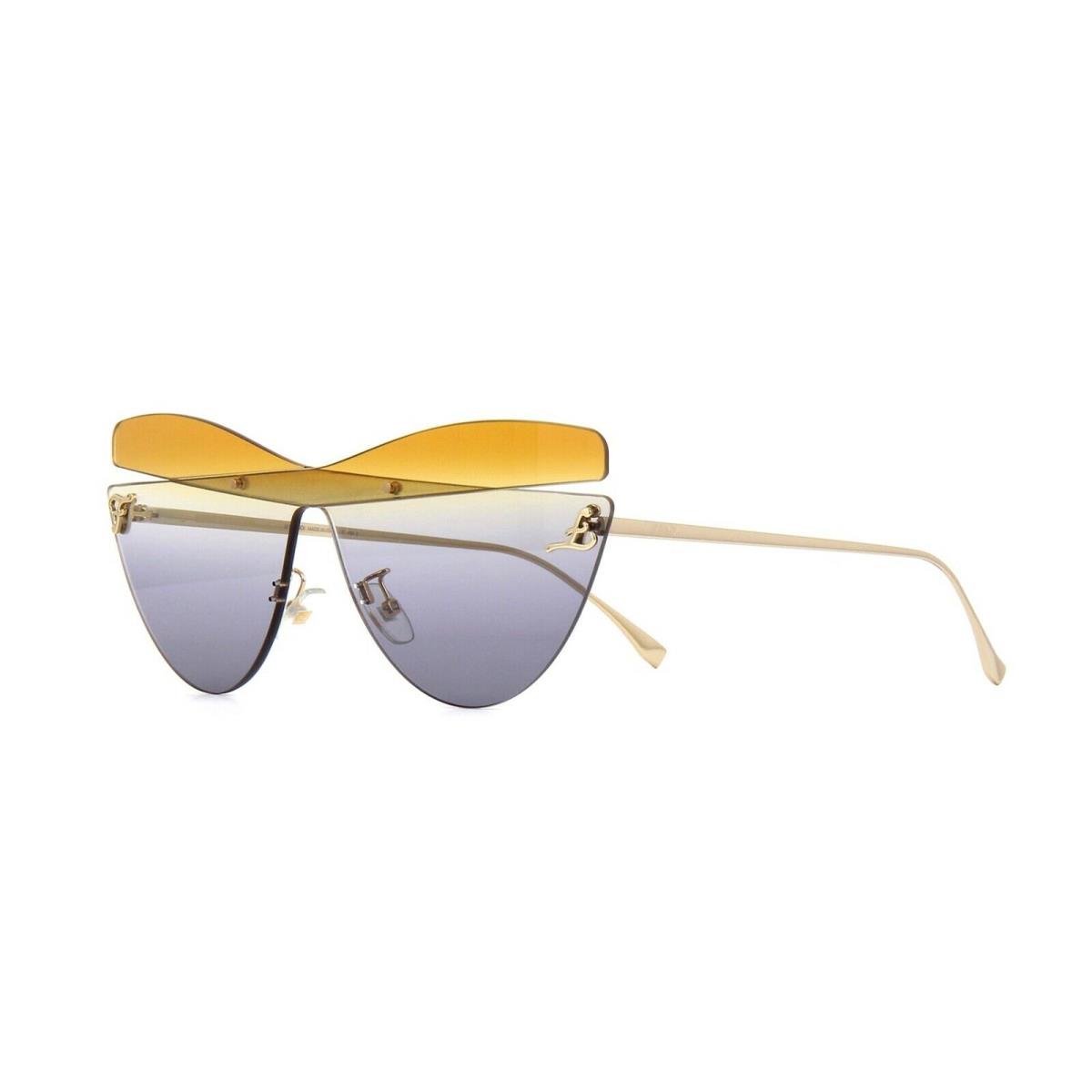 Fendi Karligraphy FF 0400/S Gold/orange Grey Gradient XYO/9O Sunglasses