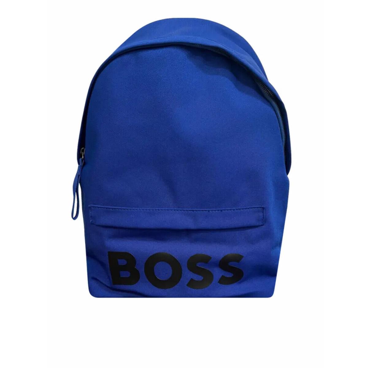 Hugo Boss Logo Print Backpack Travel Bag Navy Blue 50439196 Blue