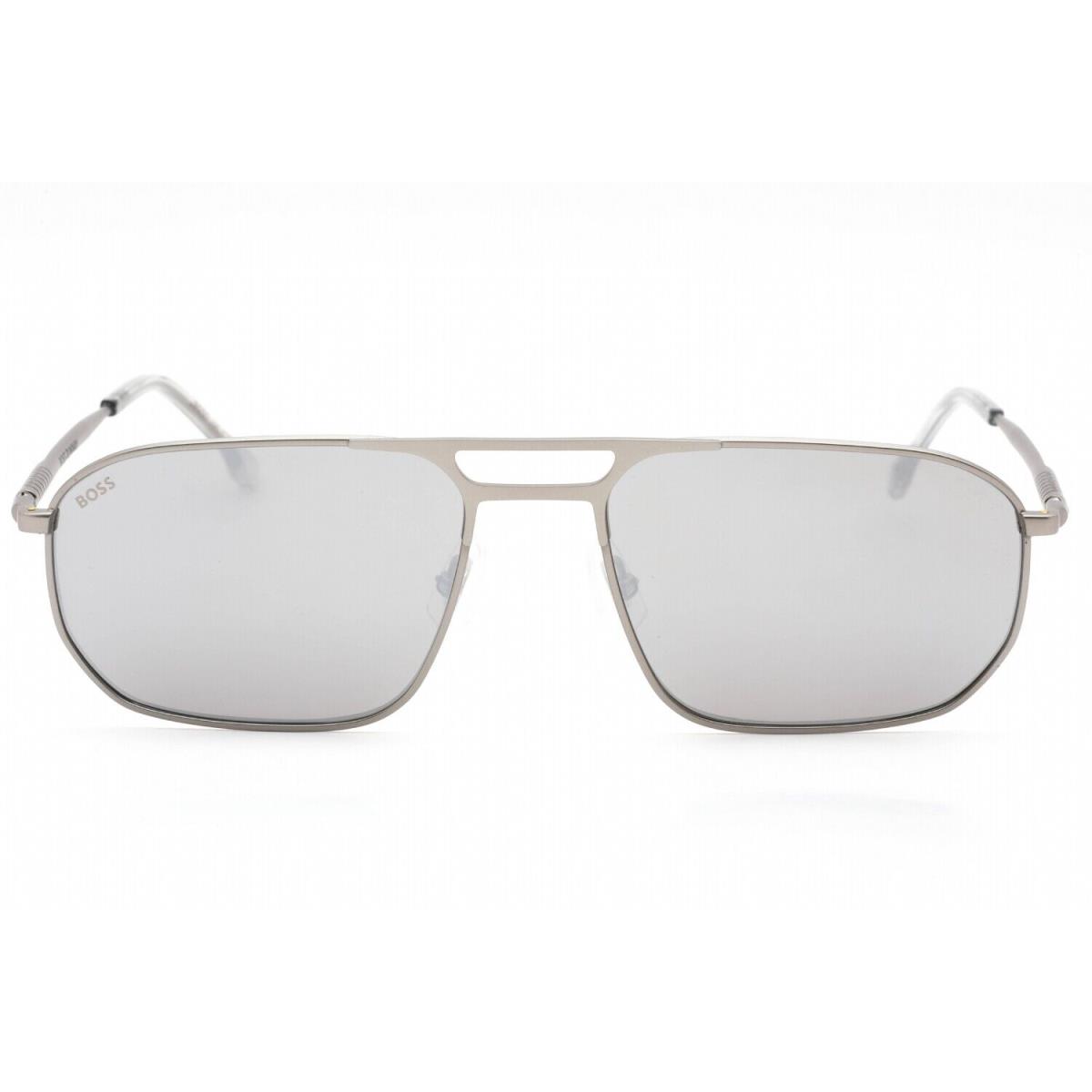 Hugo Boss HB1446S-R81JT-59 Sunglasses Size 59mm 145mm 18mm Ruthenium Men - Frame: ruthenium, Lens: silver