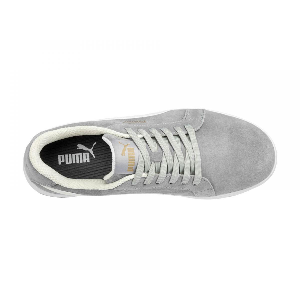 Puma Safety Men`s Iconic Low Composite Toe SD Work Shoes Grey Suede - 640035 Gr - Grey