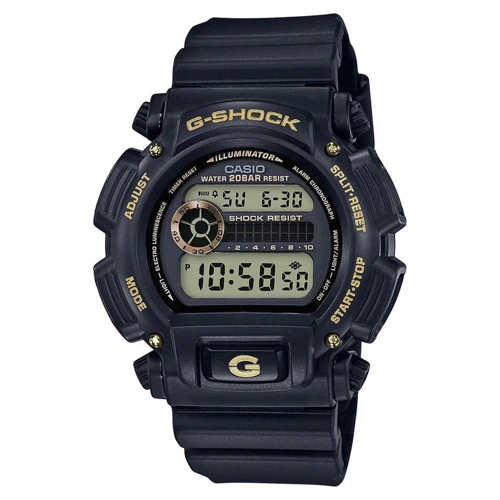 Casio Men`s Watch G-shock Digital Sports Military Style Black  Gold Resin