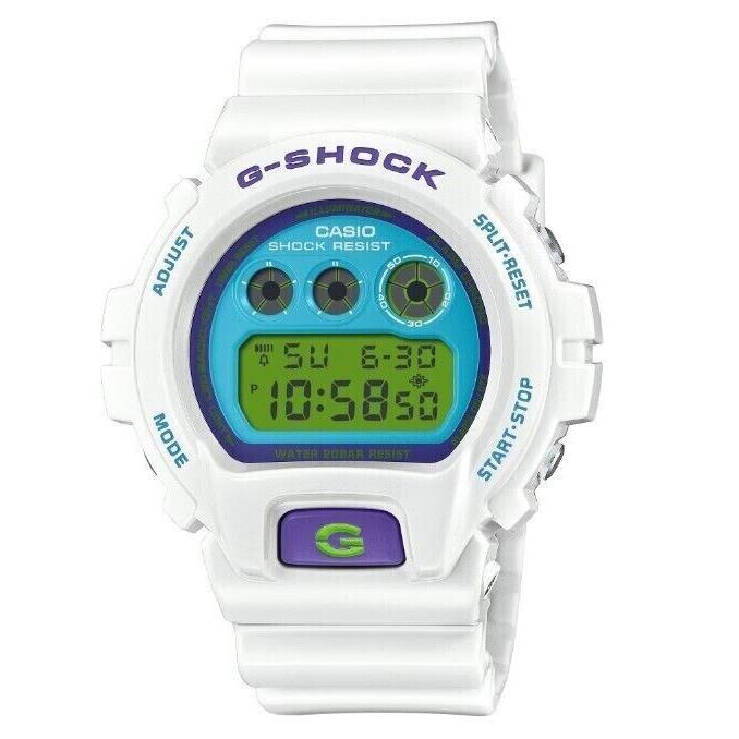 Casio G-shock Digital White Band/blue-purple Dial DW6900RCS-7