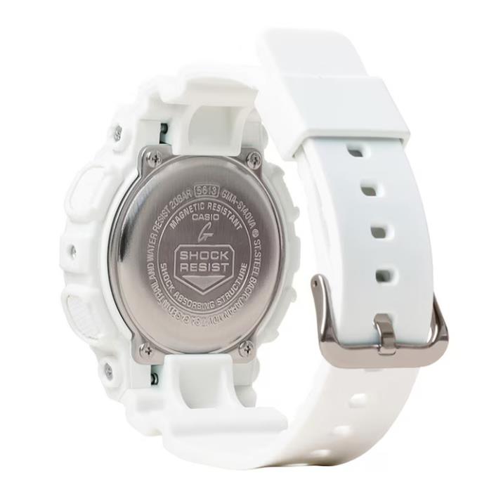 Casio G-shock Analog/digital Silver Dial White Watch GMAS-140VA-7A /GMAS140VA-7A
