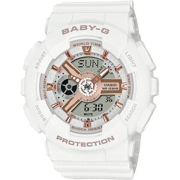 Casio Baby-g BA110 Series White Resin Band Watch BA110XRG-7A