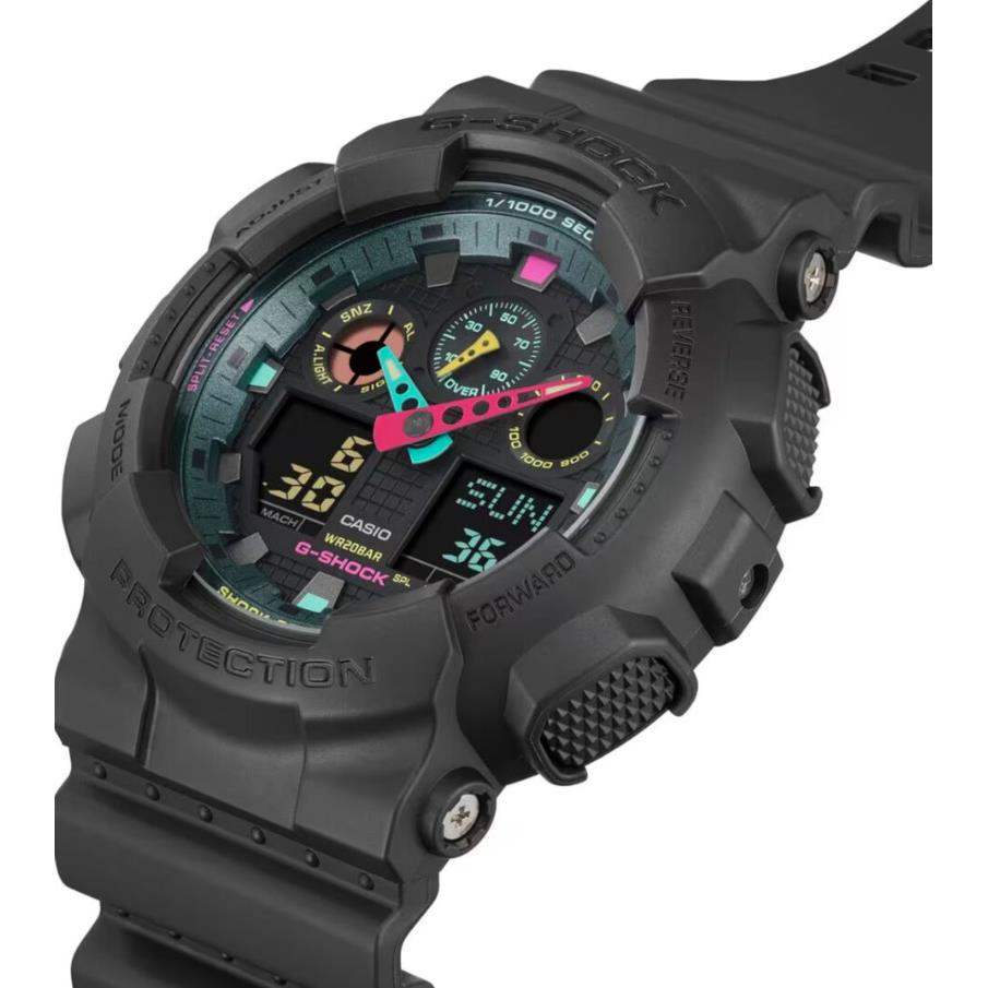 Casio G-shock Analog/digital Multicolor Dial Black Watch GA-100MF-1A /GA100MF-1A