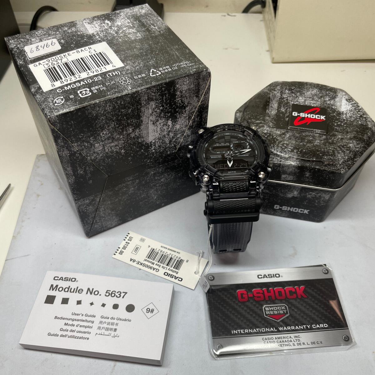 Casio G-shock GA900SKE-8A Transparent Pack Dark Clear Jelly Watch