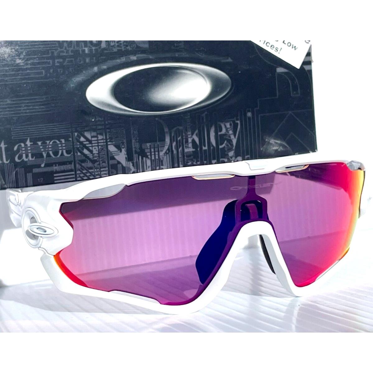 Oakley Jawbreaker Polished White Prizm Road Ruby Lens Sunglass 9290-55