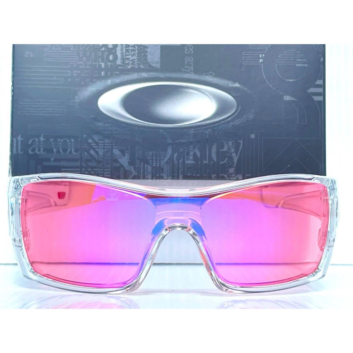 Oakley Batwolf Clear Silver Icon Polarized Spectra Usa Pink Lens Sunglass 9101