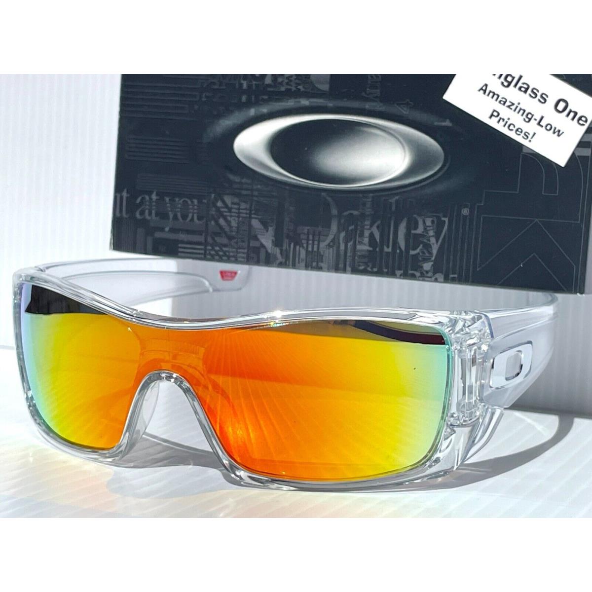 Oakley Batwolf Shiny Clear Polarized Galaxy Ruby Mirror Lens Sunglass 9101