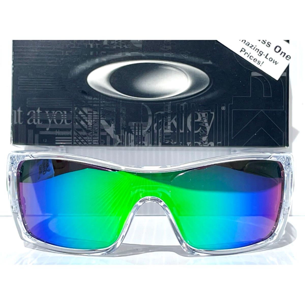 Oakley Batwolf Clear Green Icon Polarized Galaxy Jade Mirror Sunglass 9101