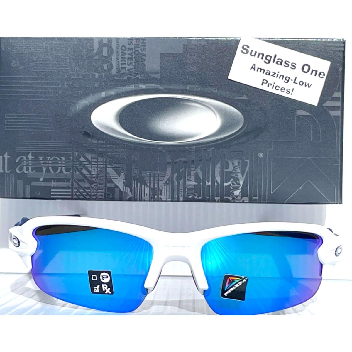 Oakley Flak Xxs Youth Matte White Prizm Sapphire Blue Lens Sunglass OJ9008-07