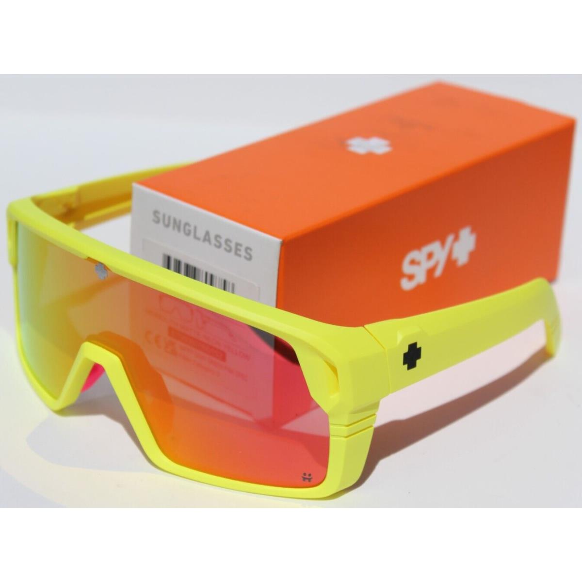 Spy Optics Monolith Sunglasses Matte Yellow/happy Gray Pink Mirror