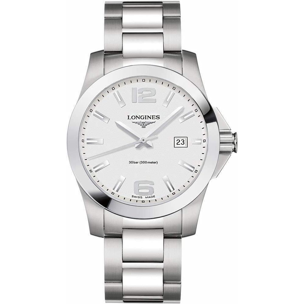 Longines Conquest L3.759.4.76.6 - Dial: Silver, Band: Silver, Bezel: Silver