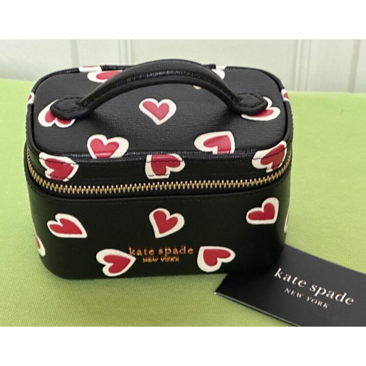 Kate Spade Morgan Stencil Hearts Jewelry Case or Cosmetic Case:nwt