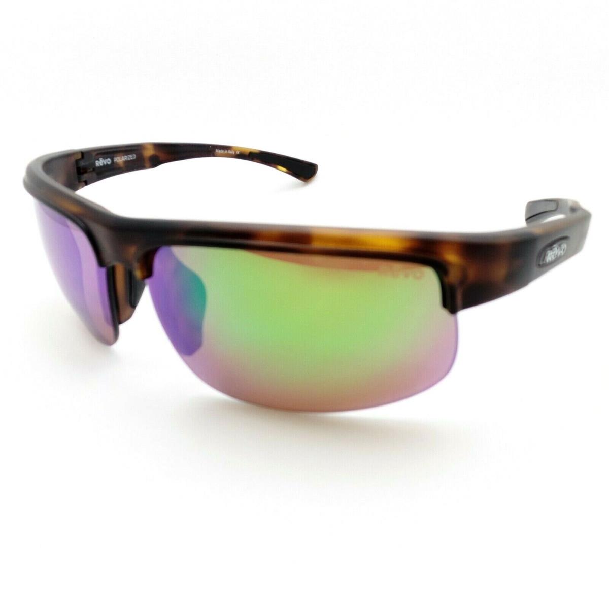 Revo Cusp C Matte Tortoise Green Water Mirror Polarized Sunglasses UV
