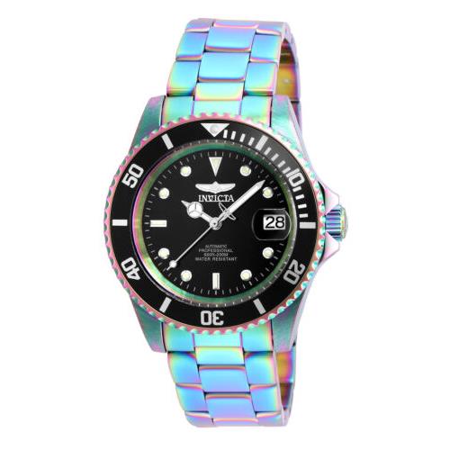 Invicta Automatic Black Dial Stainless Steel 26600 Men`s Analog Round Watch - Dial: Black, Band: