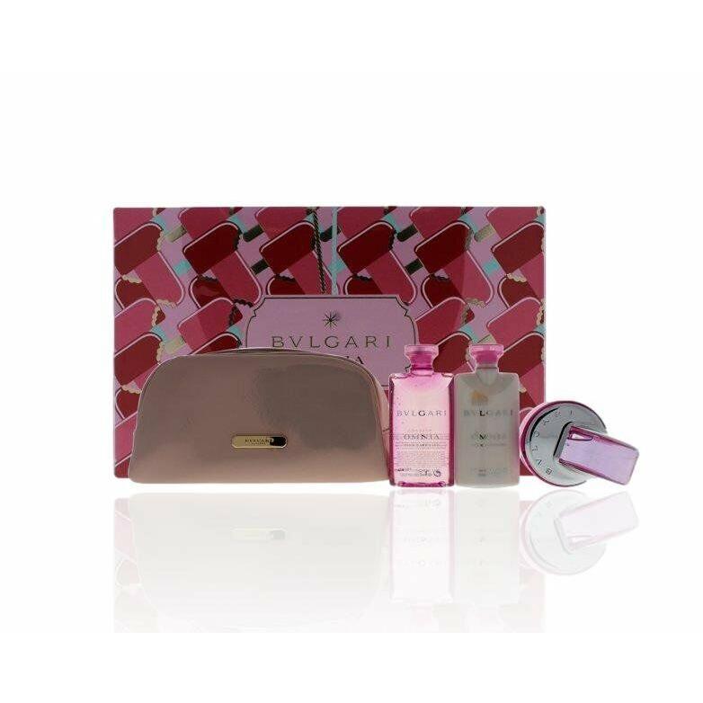 Bvlgari Pink Sapphire 2.2 oz Edt+ 2.5 Gel+ 2.5 Lotion+ Pouch Womens Gift Set