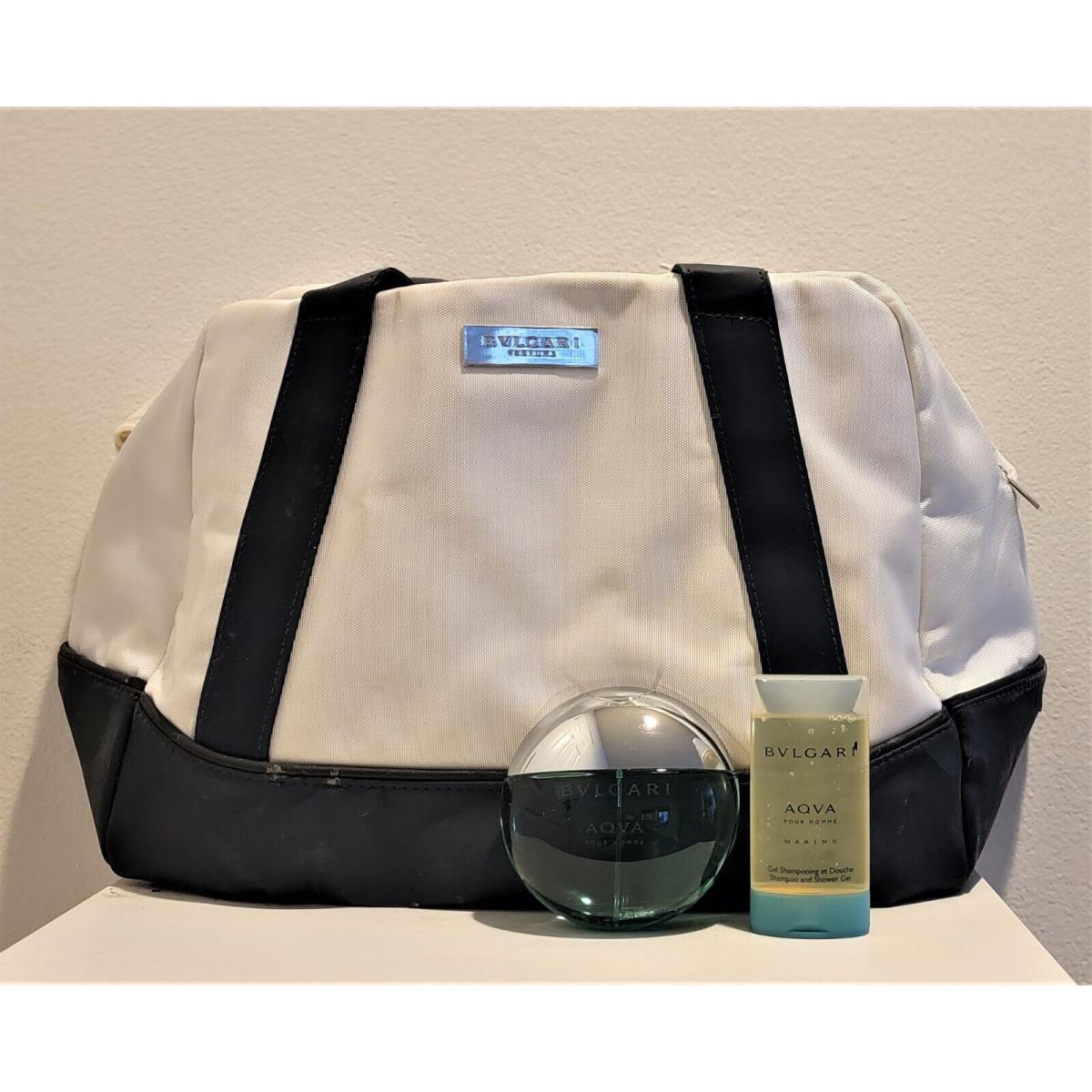 Set Bvlgari Aqva Marine 3.4oz Edt + 2.5 oz Shower Gel + Sport Bag Cologne Men