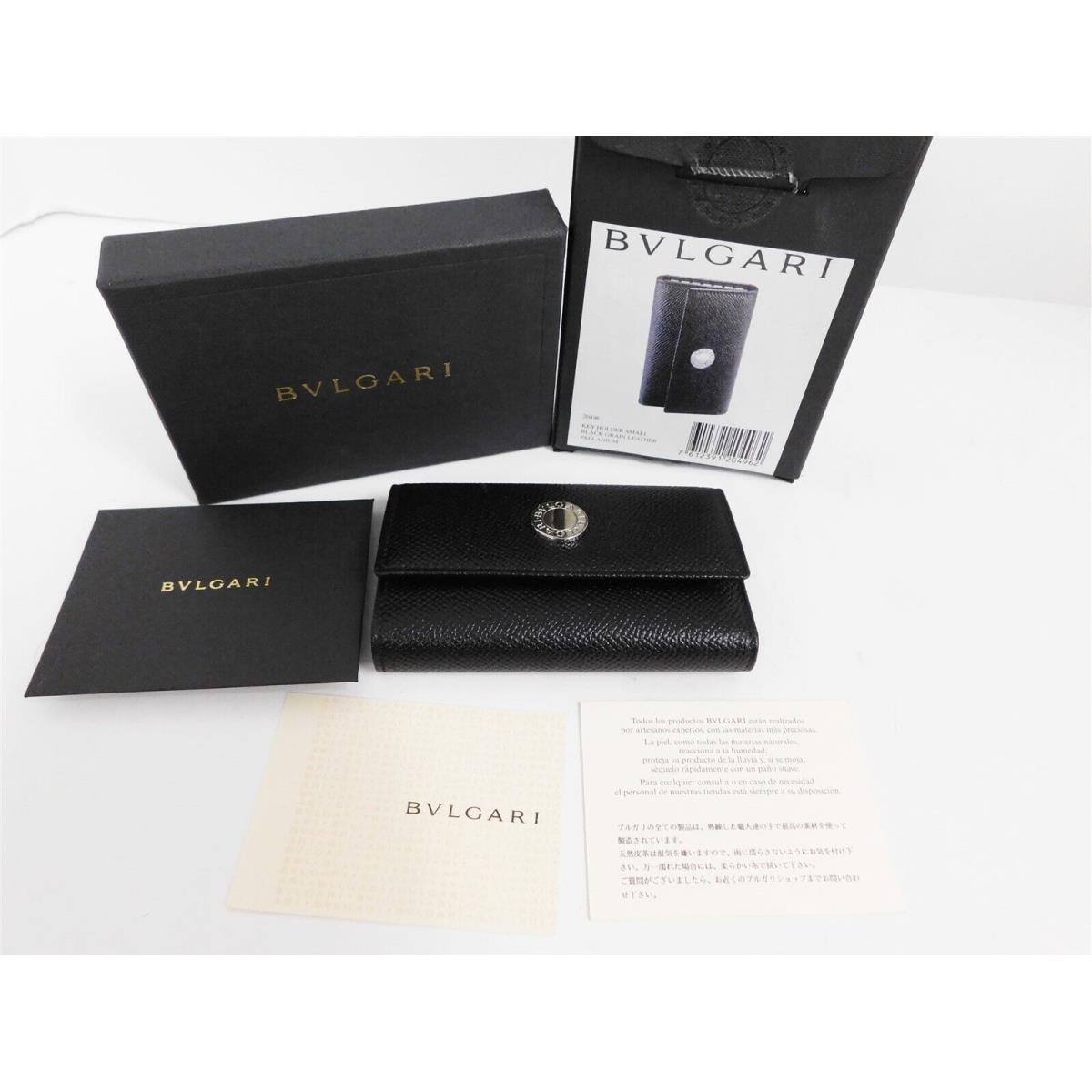 Bvlgari Black Leather Key Case