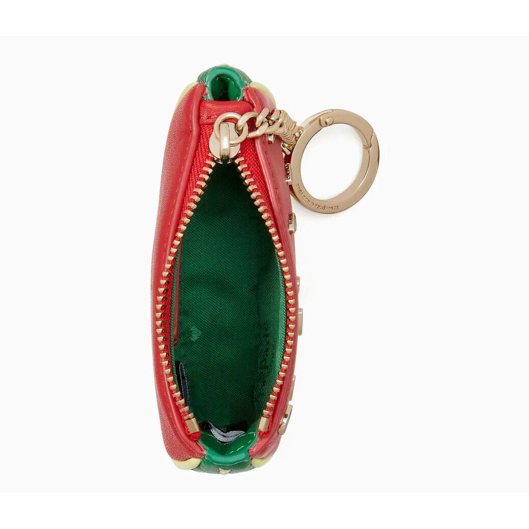 Kate Spade Watermelon Coin Purse Keychain Fob Bag Leather Charm KB599