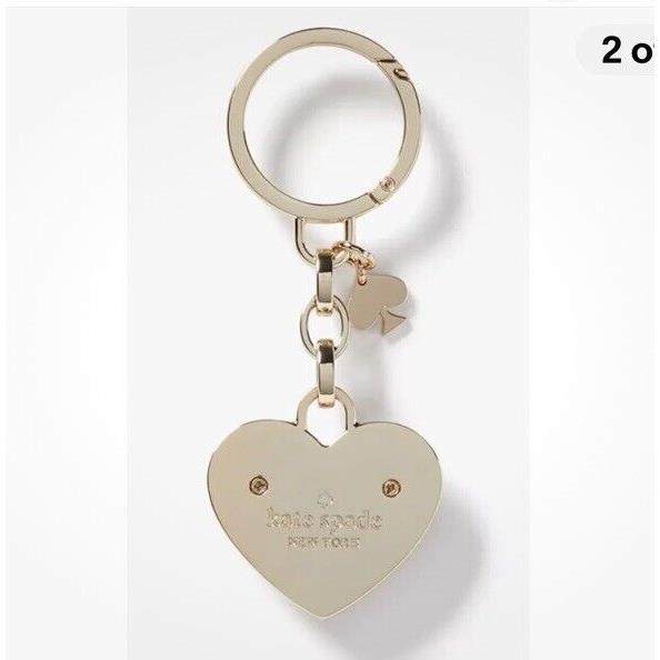 Kate Spade Heart Hardware Metal Keyfob Red with Dust Bag