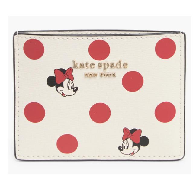New Disney Parks Kate Spade Minnie Mouse Polka Dot Card Holder Mini Wallet