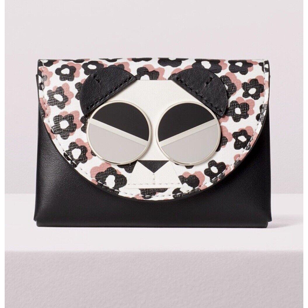 Kate Spade Spademals Panda Cardholder Wallet Case Leather PWRU7186