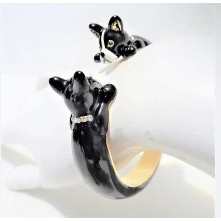 Kate Spade Ma Ch Rie Antoine French Bulldog Hinged Cuff Bracelet w KS Dust Bag Fash Brands