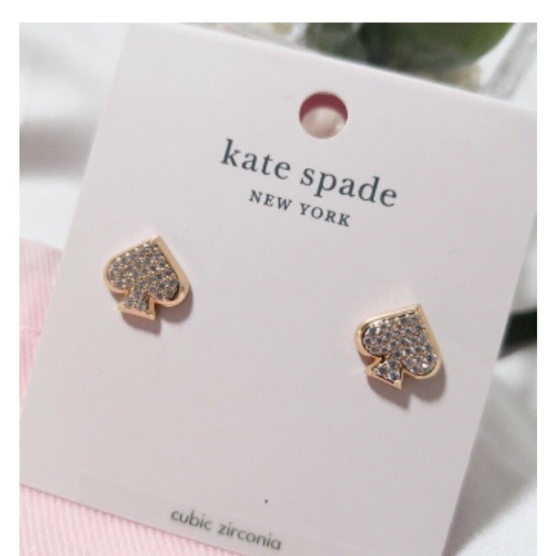 Kate Spade Everyday Spade Studs Rose Golds with Dust Bag in Rose Gold