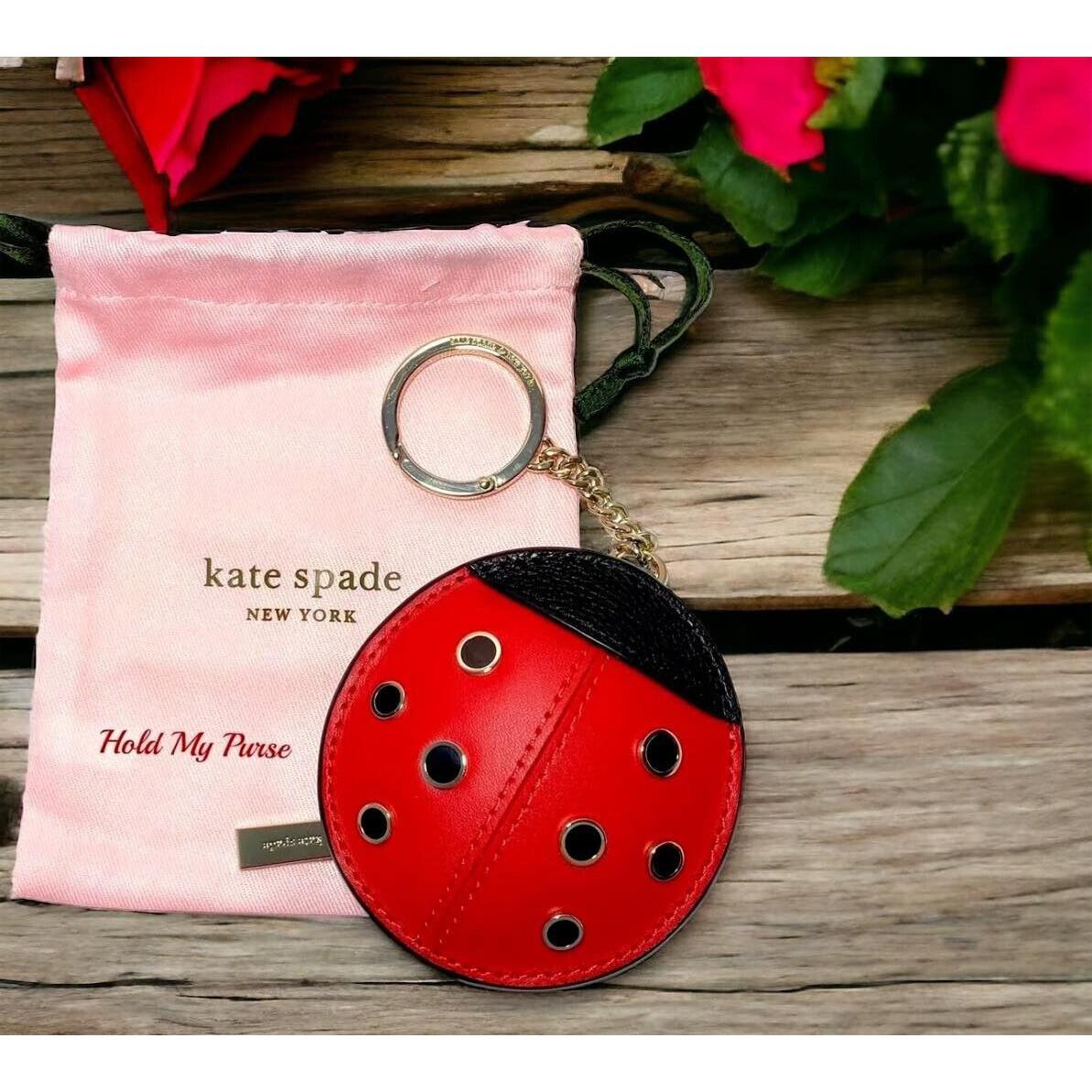 Kate Spade Red Ladybug Coin Keychain Fob Purse Bag Charm