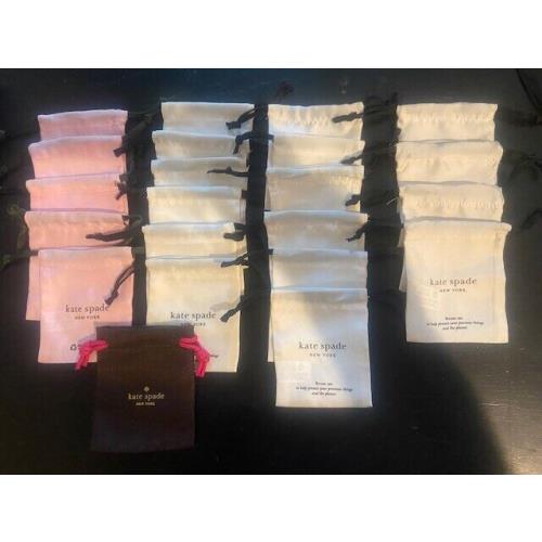 50 Gift Pouches Bags 3 Lacoste Kate Spade Pink White Small Large Moschino 2 Bags