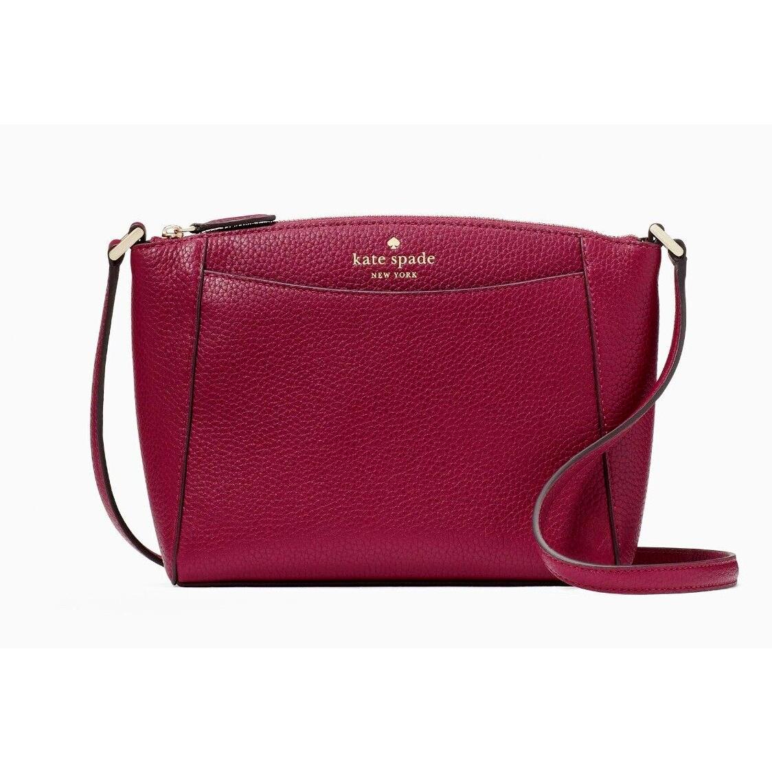 Kate Spade Monica Crossbody Dark Raspberry Leather WKR00258