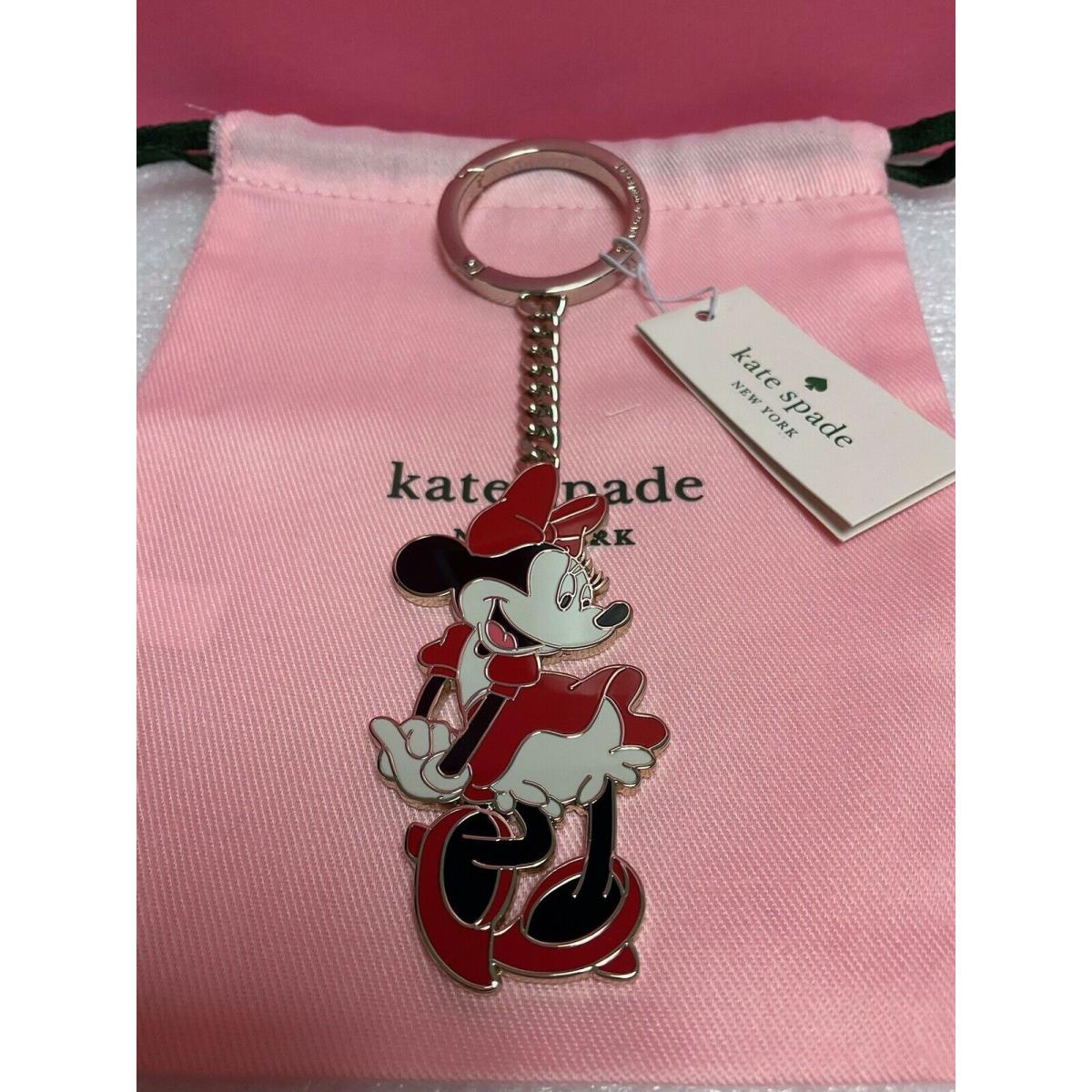 Kate Spade New York X Disney Minnie Mouse Keychain Fob Bag Charm