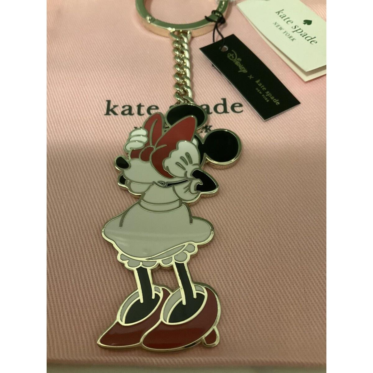 Kate Spade New York X Minnie Mouse Disney Bag Charm Keychain Chain Fob