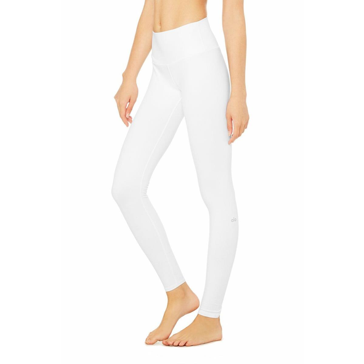 Alo Yoga Leggings High Waist Airbrush Leggings Yoga Pilates Full Length White