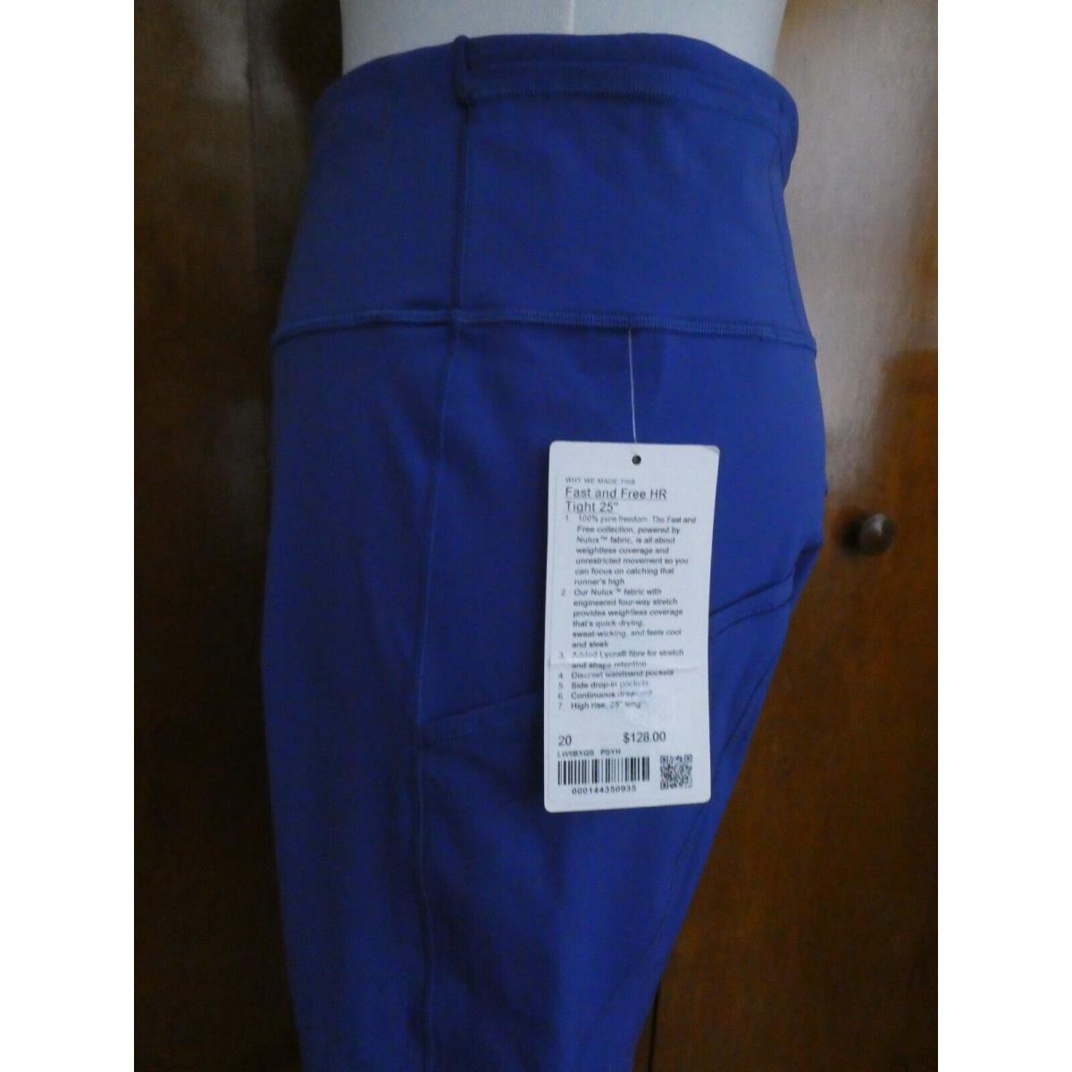 Lululemon Women s Fast Free HR Tight Legging 25 Blue Psyh Size 20