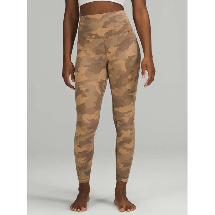 Lululemon Size 12 Align HR Pant 25 Camo Beige Multi Hcbm Nulu Tight Naked