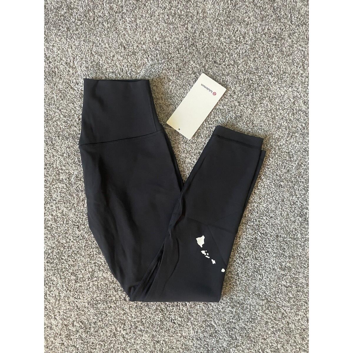 Lululemon Align HR Pant 25 Black Size 6 Hawaii Logo Rare