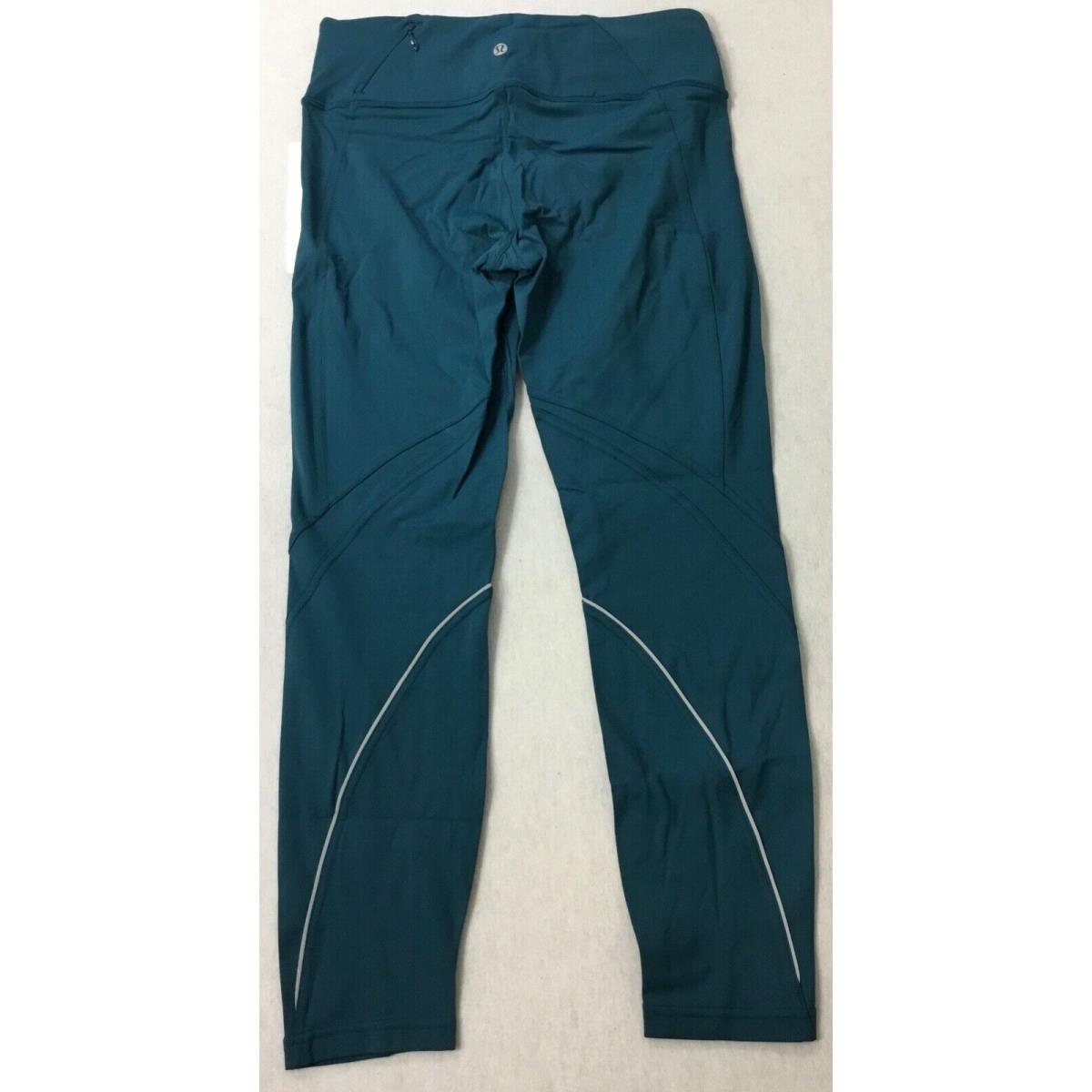 Lululemon Chasing Miles Tight 7/8 Running Tight LW5AXRS Nulux Dkub Green Size 8