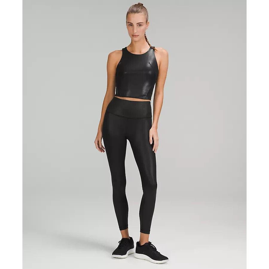 Lululemon Wunder Train Tight 25 Foil Radiate Foil Print Black Size 0