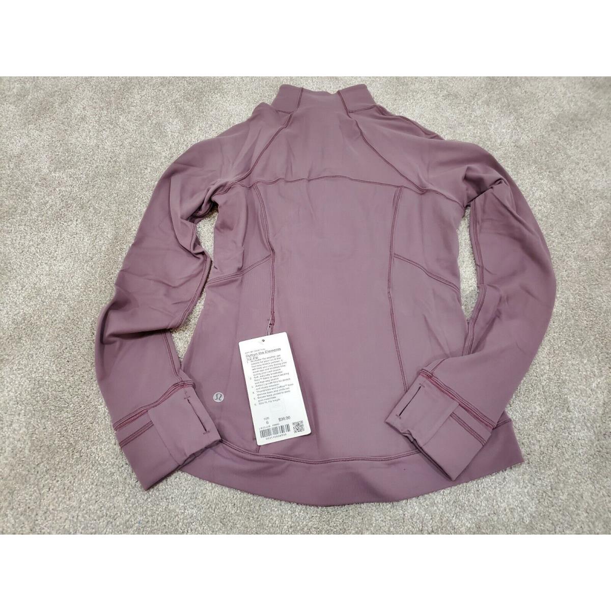 Lululemon Outrun The Elements 1/2 Zip Size 6