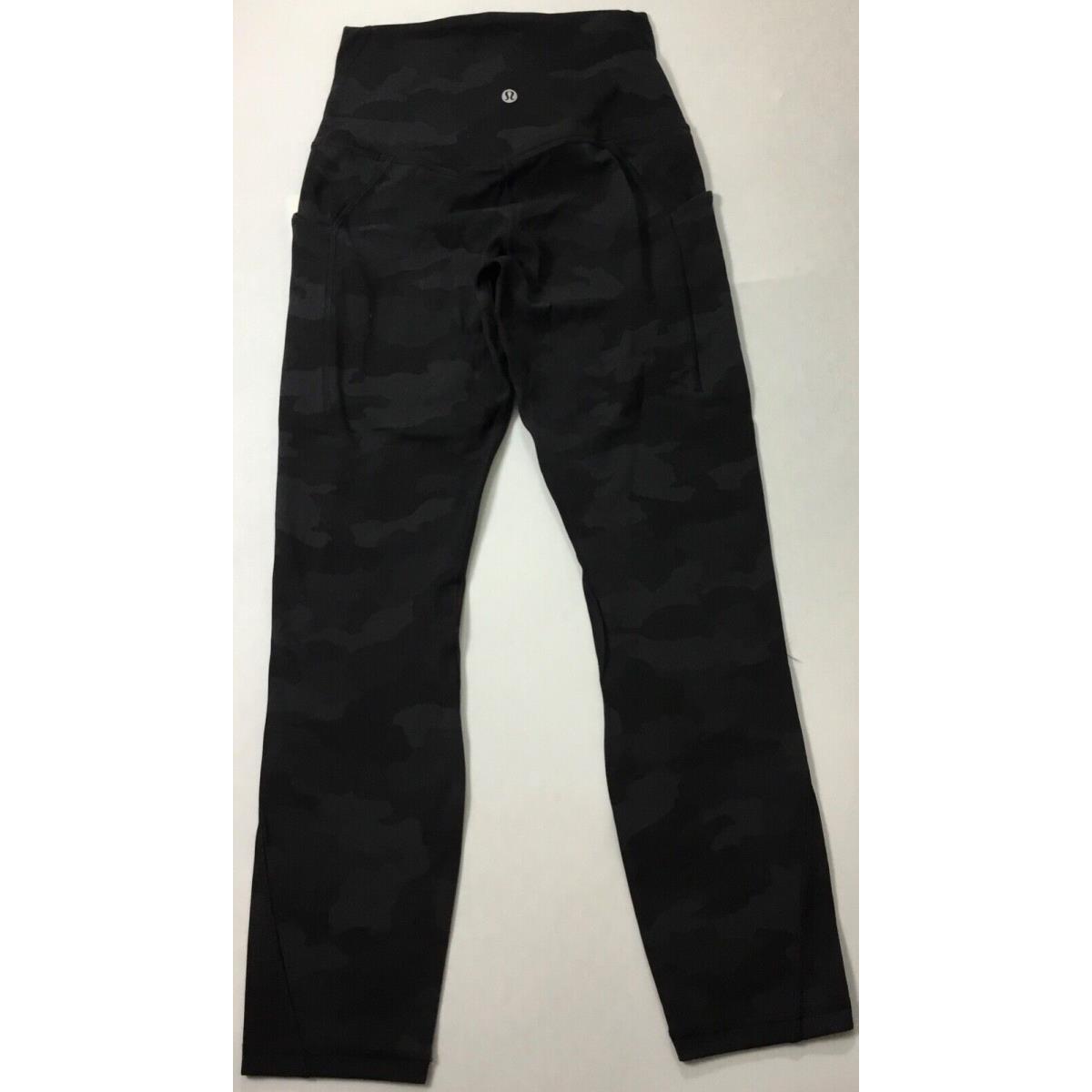 Lululemon Women`s Align Pant 23 Pockets Nulu LW6BRQS H3DC Black Camo Size 8