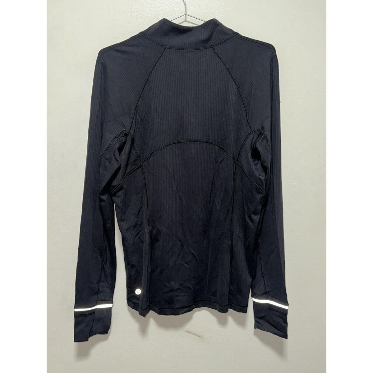 Lululemon It`s Rulu Run Ribbed Cropped Half Zip Black Size 14