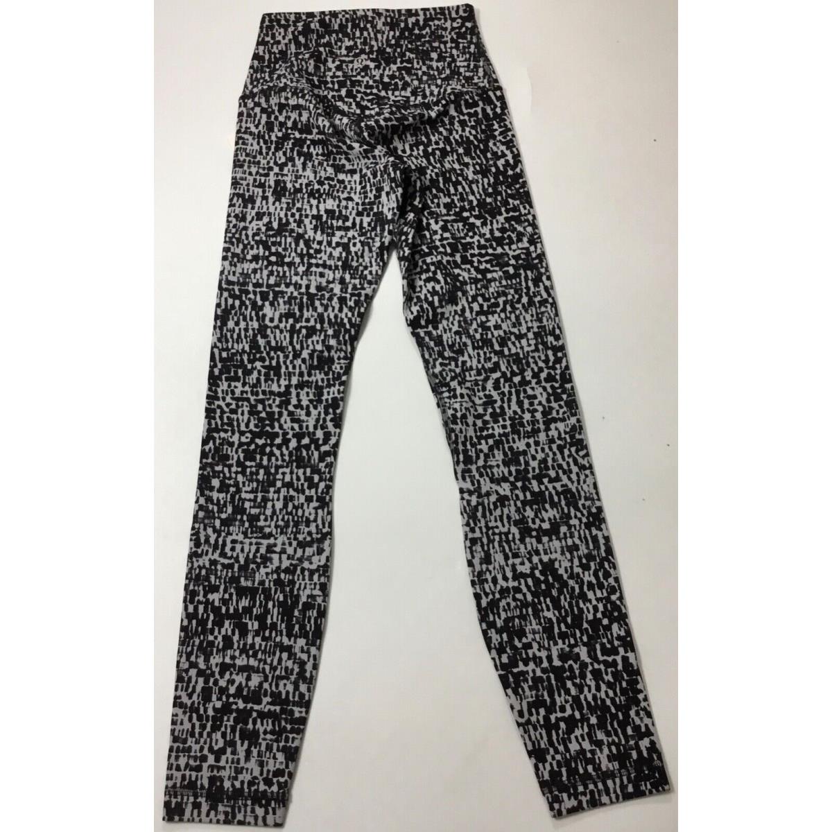 Lululemon Women`s Align Pant 25 Nulu LW5BYXS Ugig Black White Print Size 2