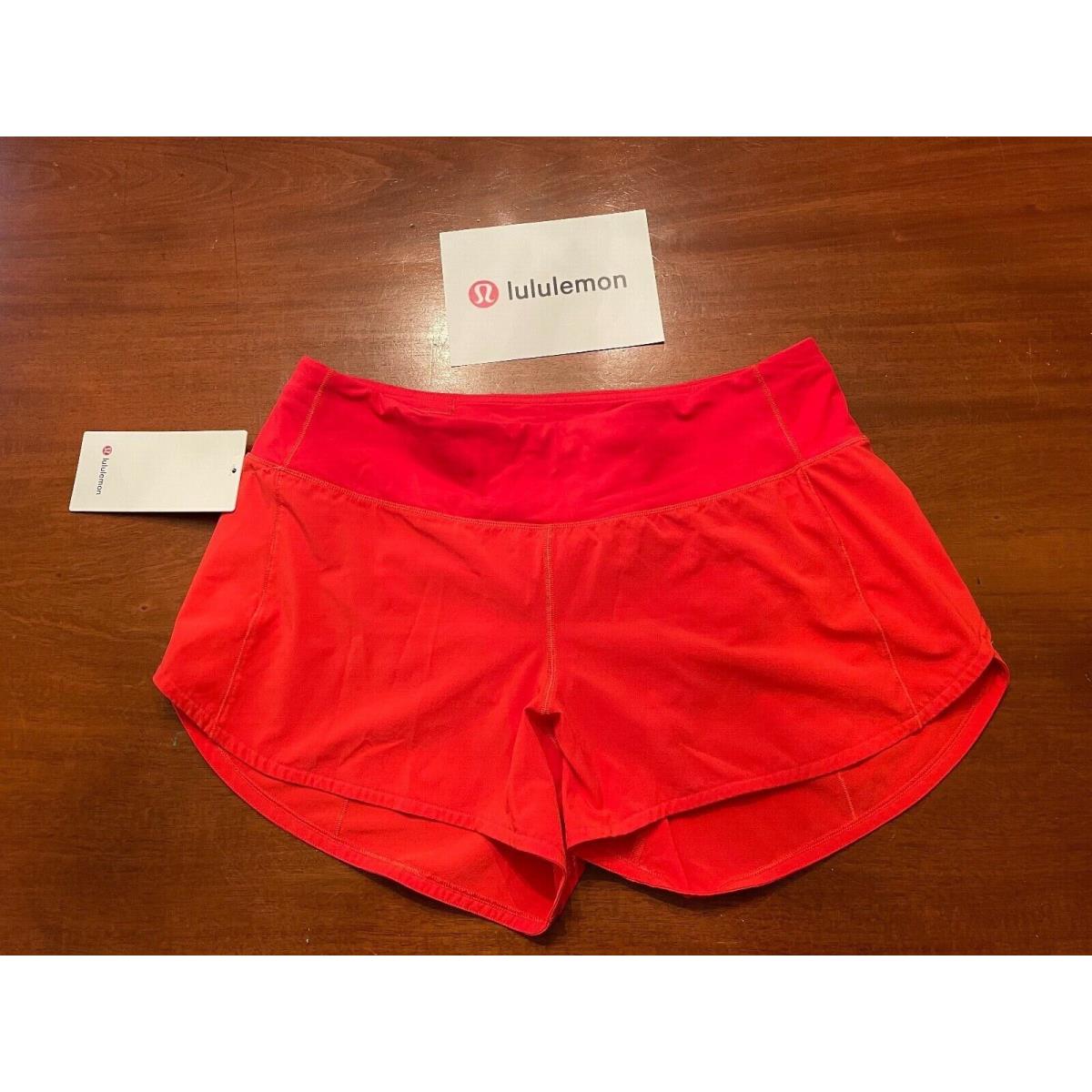 Lululemon Speed UP MR Short 4 Crnr Swift Reflective Shorts Womens 10 10T