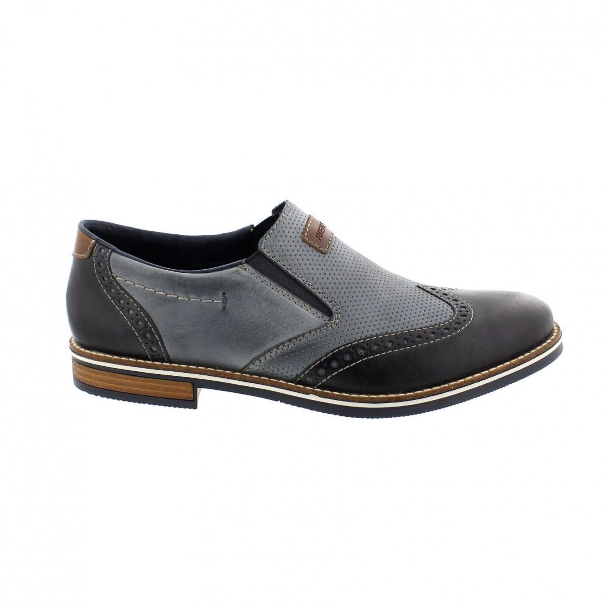 Rieker Men`s 13560-14 Round Toe Block Heel Slip-on Shoes Size EU 45